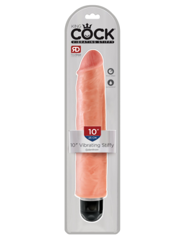 KING COCK 10 PULGADAS VIBRADOR RÍGIDO LUZ