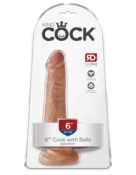 KING COCK 6 INCH COCK WITH BALLS LIGHT