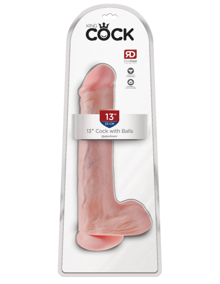 KING COCK POLLA DE 13 PULGADAS CON BOLAS LIGERAS