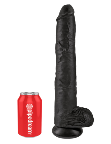 KING COCK POLLA DE 14 PULGADAS CON BOLAS NEGRO