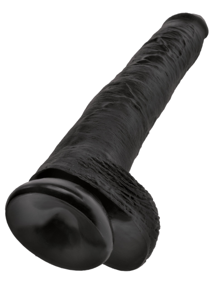 KING COCK POLLA DE 14 PULGADAS CON BOLAS NEGRO