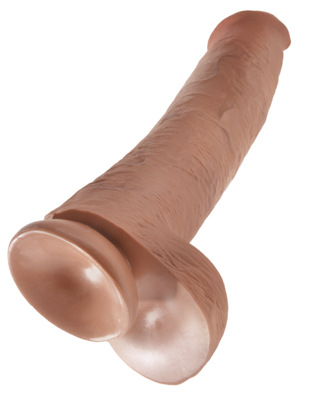 KING COCK POLLA DE 15 PULGADAS CON BOLAS BRONCEADO
