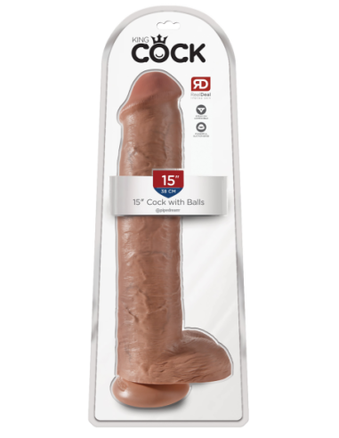 KING COCK 15 INCH COCK WITH BALLS TAN