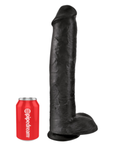 KING COCK 15 INCH COCK WITH BALLS BLACK