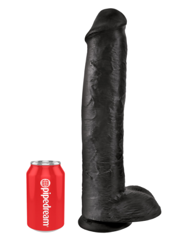 KING COCK POLLA DE 15 PULGADAS CON BOLAS NEGRO