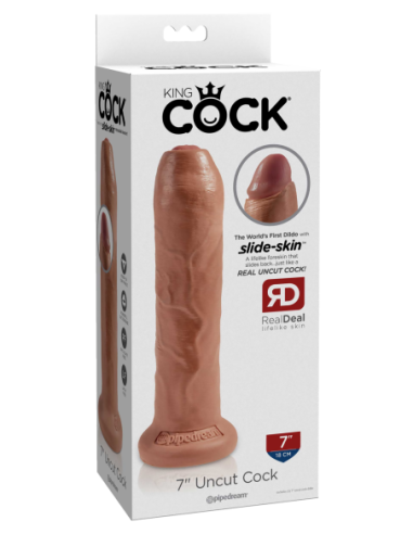 KING COCK 7 INCH UNCUT TAN
