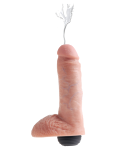 KING COCK 8 INCH SQUIRTING COCK WITH BALLS LIGHT