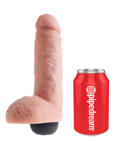 KING COCK 8 PULGADAS POLLA CHORREADORA CON BOLAS DE LUZ 2