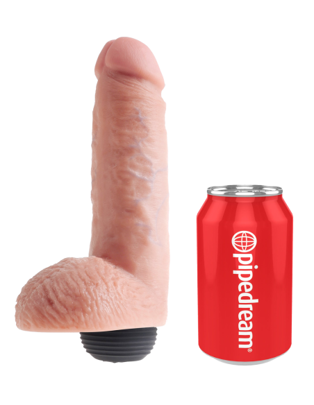 KING COCK 8 INCH SQUIRTING COCK WITH BALLS LIGHT