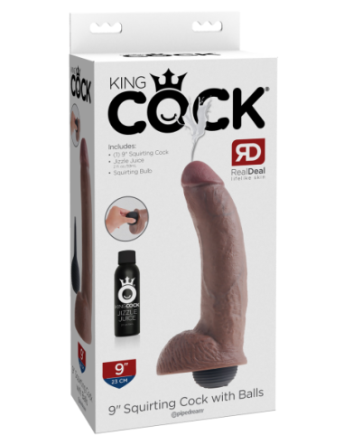 KING COCK 9 PULGADAS POLLA CHORREADORA CON...