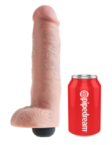 KING COCK 10 INCH SQUIRTING COCK WITH BALLS LIGHT
