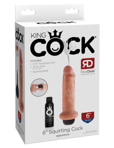 KING COCK 6 INCH SQUIRTING COCK LIGHT