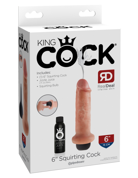KING COCK 6 INCH SQUIRTING COCK LIGHT
