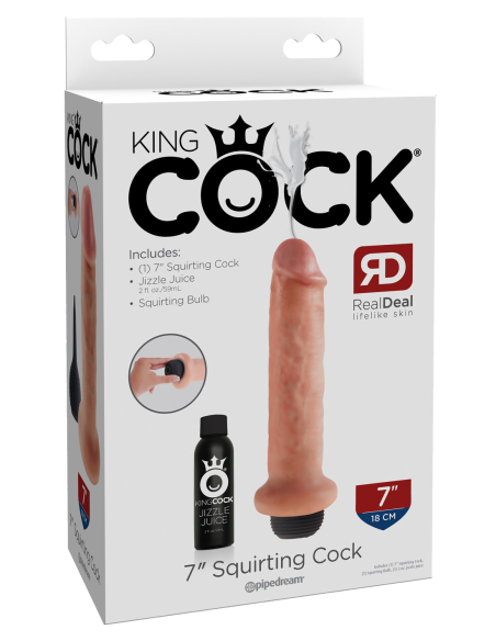 KING COCK 7 PULGADAS SQUIRTING COCK LIGHT