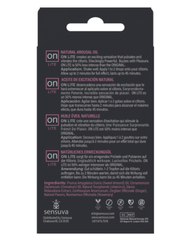 SENSUVA ON LITE ACEITE DE EXCITACIÓN 5ML