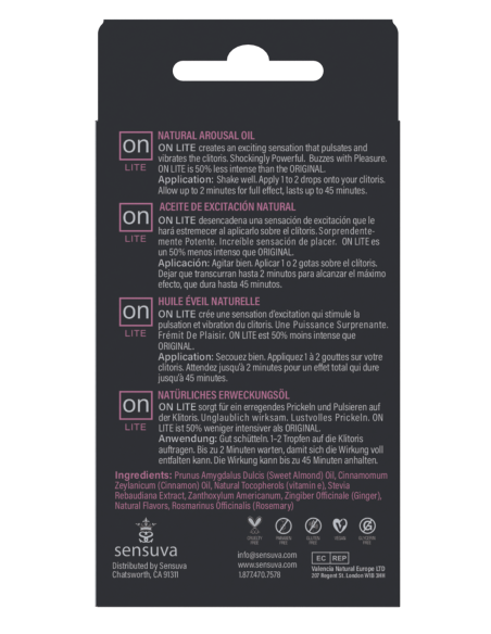 SENSUVA ON LITE AROUSAL OIL 5ML