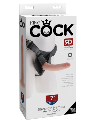 KING COCK STRAP ON HARNESS WITH 7 INCH COCK LIGHT
