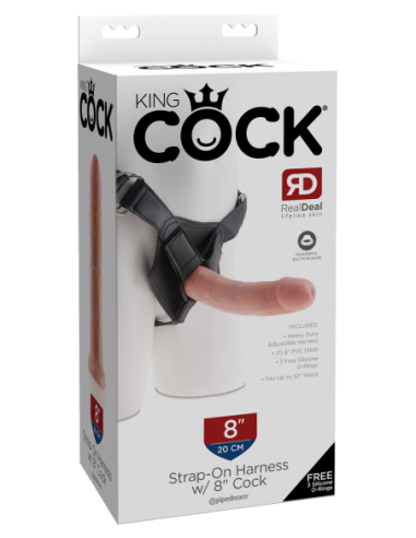 ARNÉS DE ARNÉS KING COCK CON LUZ DE POLLA DE 8...