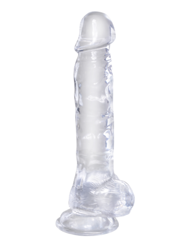 KING COCK CLEAR 8 INCH COCK WITH BALLS CLEAR