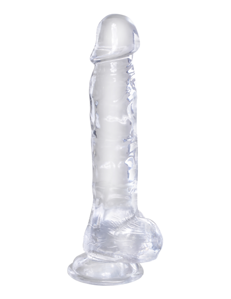 KING COCK CLEAR 8 INCH COCK WITH BALLS CLEAR