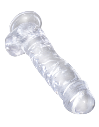 KING COCK CLEAR 8 INCH COCK WITH BALLS CLEAR
