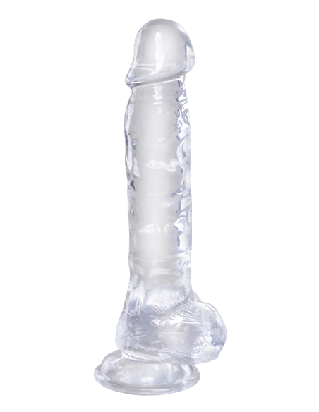 KING COCK CLEAR 8 INCH COCK WITH BALLS CLEAR