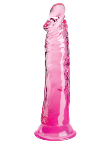 KING COCK CLEAR 8 INCH PINK