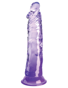 KING COCK TRANSPARENTE 8 PULGADAS MORADO