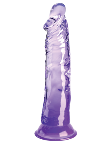 KING COCK CLEAR 8 INCH PURPLE