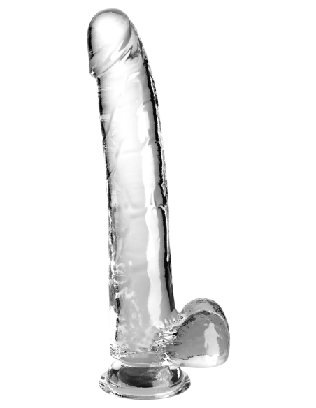 KING COCK CLARO POLLA DE 11 PULGADAS CON BOLAS CLARAS