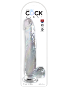 KING COCK CLARO POLLA DE 11 PULGADAS CON BOLAS CLARAS 2