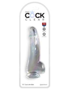 KING COCK CLEAR 7.5 INCH COCK WITH BALLS CLEAR 2