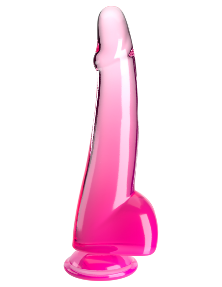 KING COCK CLEAR 10 INCH COCK WITH BALLS PINK