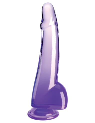 KING COCK CLEAR 10 INCH COCK WITH BALLS PURPLE