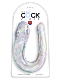 KING COCK CLEAR LARGE DOUBLE TROUBLE CLEAR 2