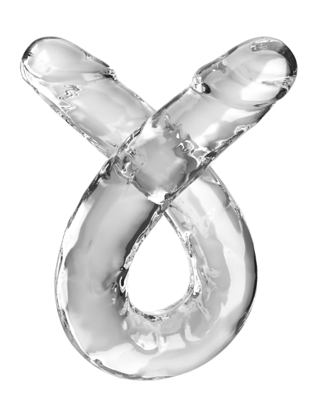 KING COCK CLEAR CONSOLADOR DOBLE DE 18 PULGADAS TRANSPARENTE