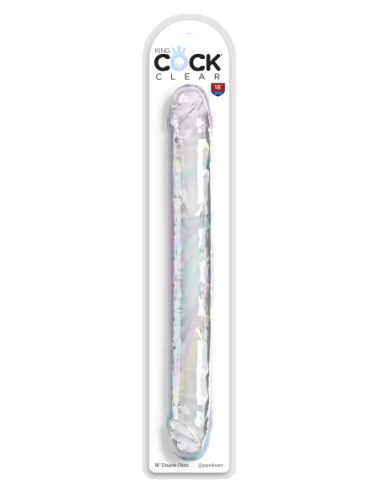 KING COCK CLEAR CONSOLADOR DOBLE DE 18 PULGADAS...