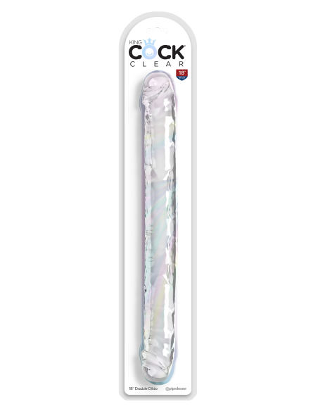 KING COCK CLEAR 18 INCH DOUBLE DILDO CLEAR