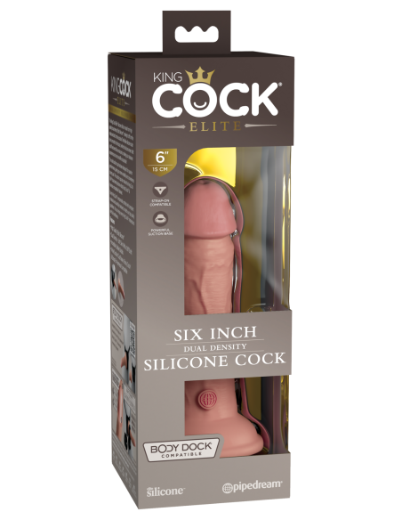 KING COCK ELITE LUZ DE SILICONA DE DOBLE DENSIDAD PARA EL PENE
