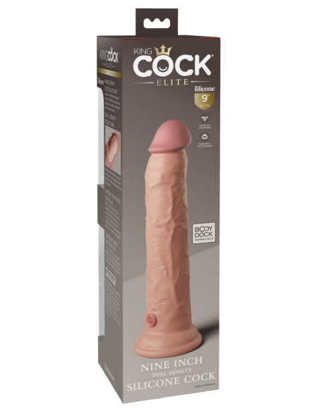 KING COCK ELITE 9 INCH DUAL DENSITY SILICONE COCK LIGHT