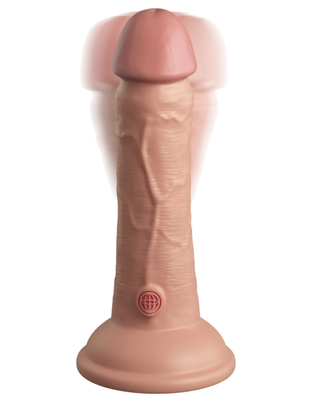 KING COCK ELITE 6 PULGADAS DE LUZ DE SILICONA VIBRATORIA DE DOBLE DENSIDAD