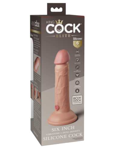 KING COCK ELITE 6 PULGADAS DE LUZ DE SILICONA...