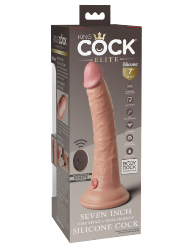 KING COCK ELITE 7 INCH DUAL DENSITY VIBRATING...