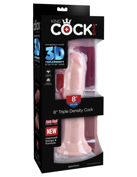 KING COCK PLUS 8 PULGADAS LUZ DE GALLO DE TRIPLE DENSIDAD