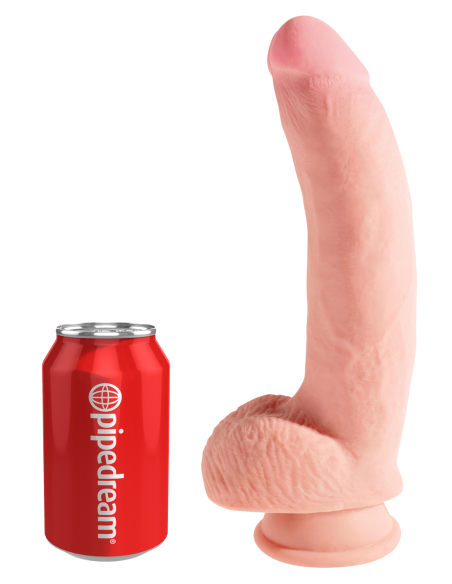 KING COCK PLUS 10 INCH TRIPLE DENSITY COCK WITH BALLS LIGHT