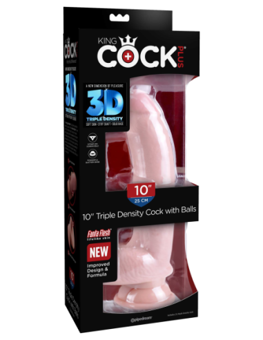 KING COCK PLUS POLLA DE TRIPLE DENSIDAD DE 10...