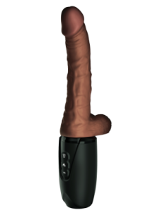 KING COCK PLUS 7.5 INCH THRUSTING COCK WITH BALLS BROWN