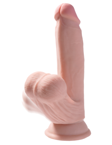 KING COCK PLUS 7 INCH TRIPLE DENSITY COCK WITH SWINGING BALLS LIGHT