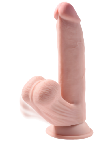 KING COCK PLUS 8 INCH TRIPLE DENSITY COCK WITH SWINGING BALLS LIGHT