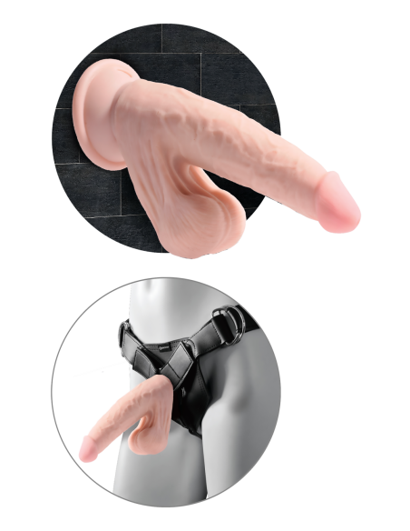 KING COCK PLUS 9 INCH TRIPLE DENSITY COCK WITH SWINGING BALLS LIGHT